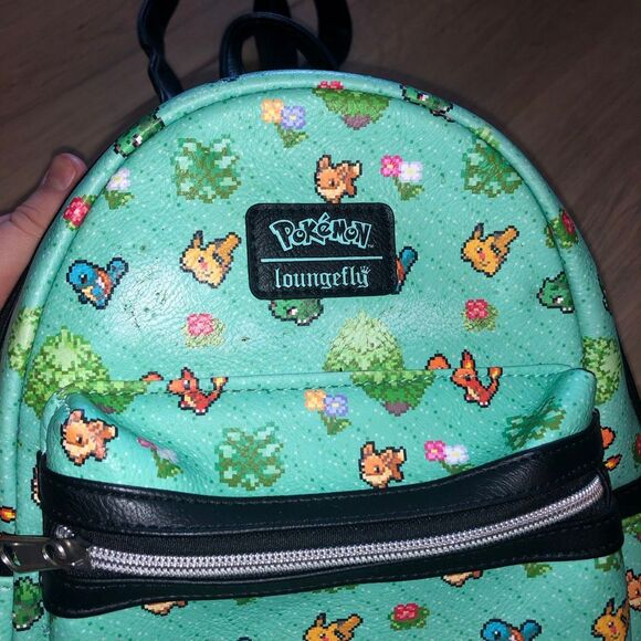 LOUNGEFLY POKEMON PIXEL STARTER MINI BACKPACK EEVEE PIKACHU BULBASAUR SQUIRTLE